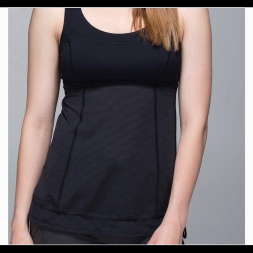 Lululemon TaTa Topper Cinch Waist Striped Tank